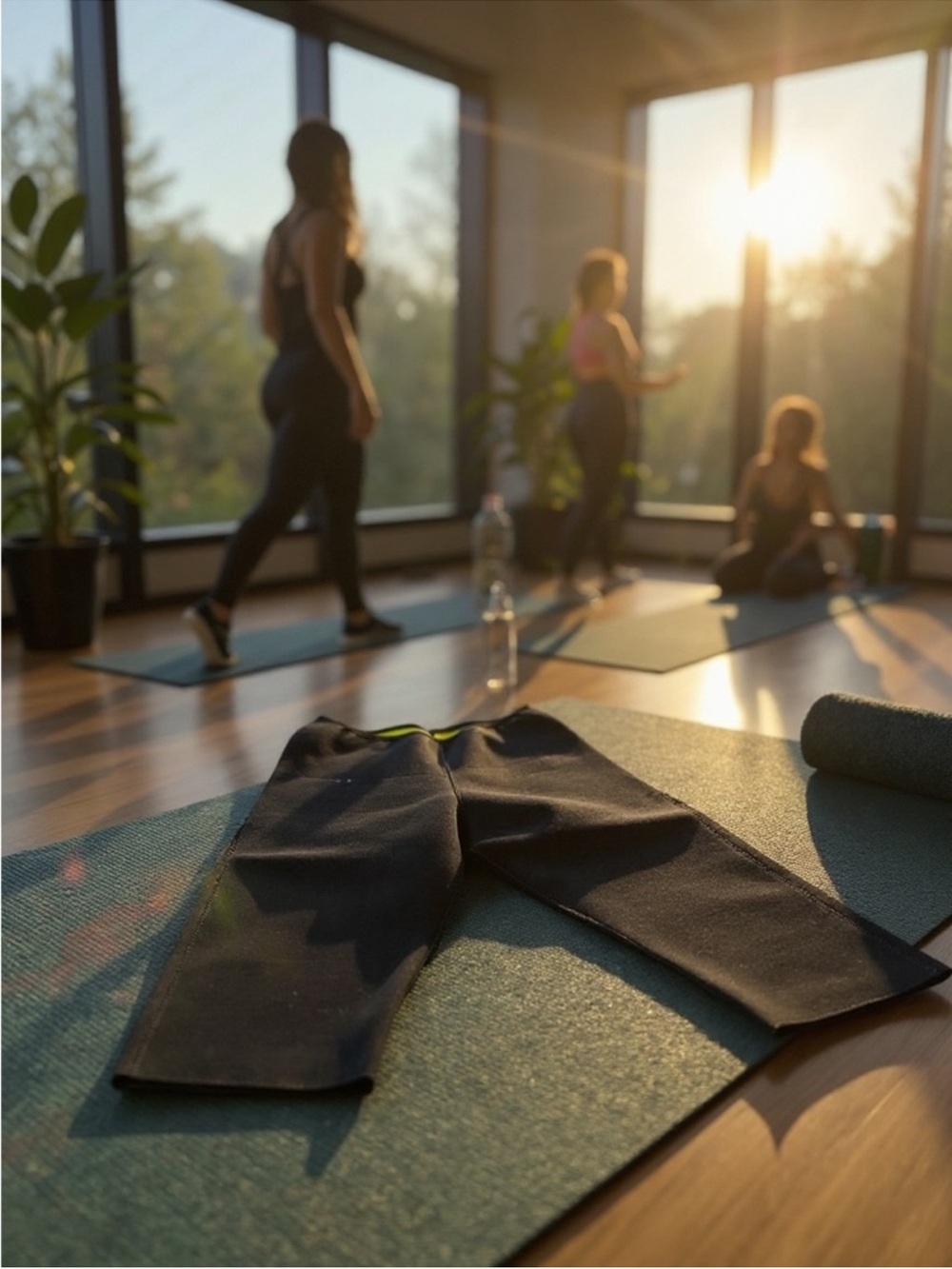 Black High-Waist Sauna
Leggings.